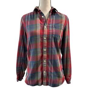 L.O.G.G. Women’s Plaid Button Up Shirt Size S